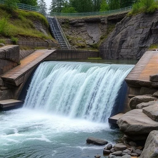 High-tech control room of a hydro power plant